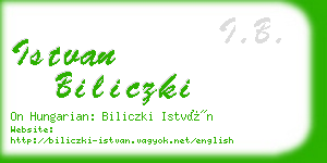 istvan biliczki business card